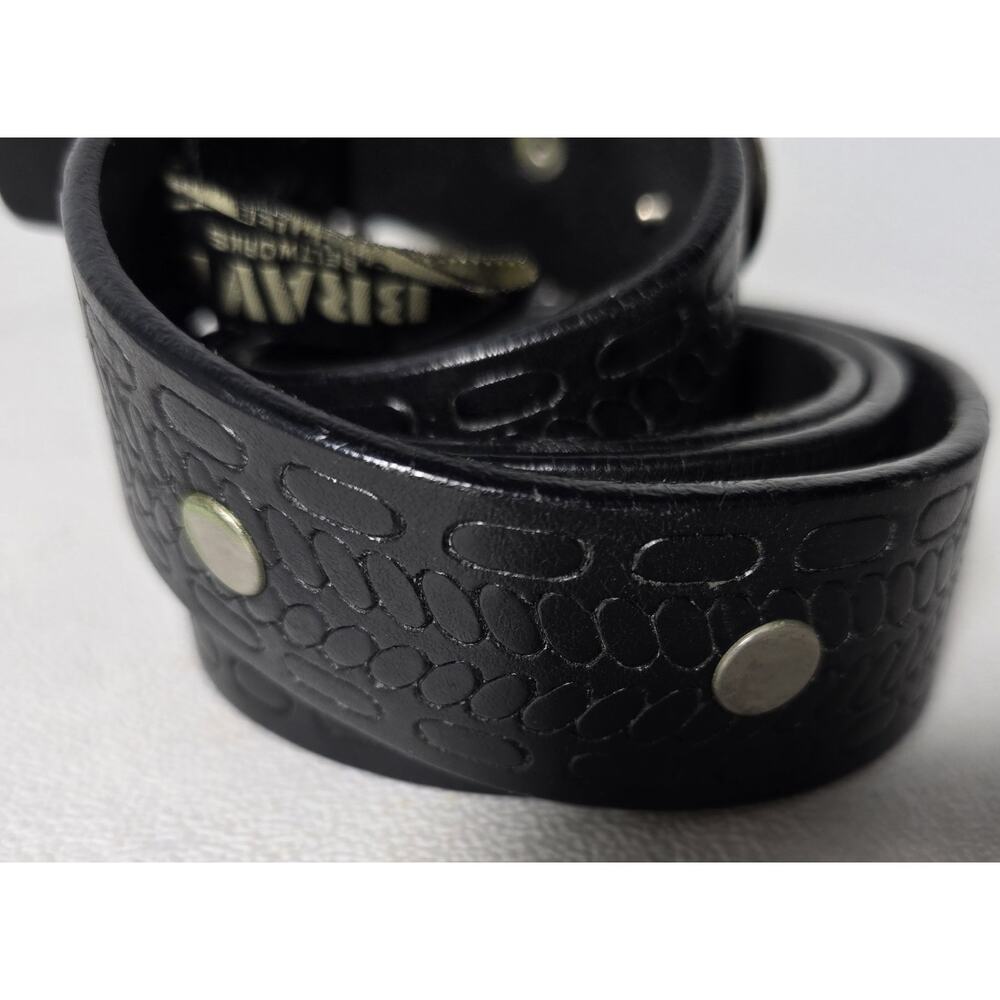 Brave Beltworks Western Leather Belt Studs Designer Buckle 36-38" Black Canada - Picture 3 of 10
